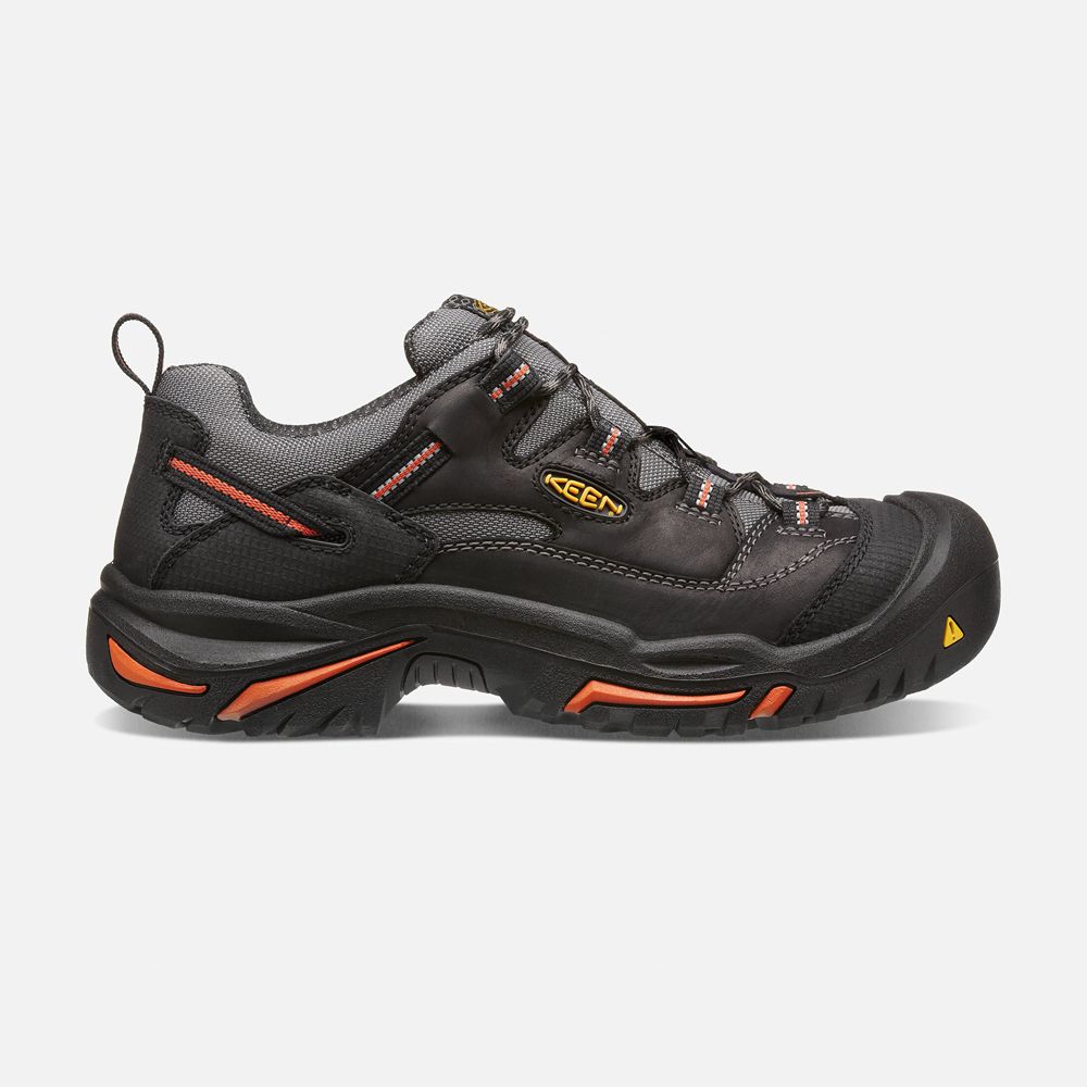 Keen Werkschoenen Heren Zwart - Braddock Laag (Steel Toe) - 71340-NZQH